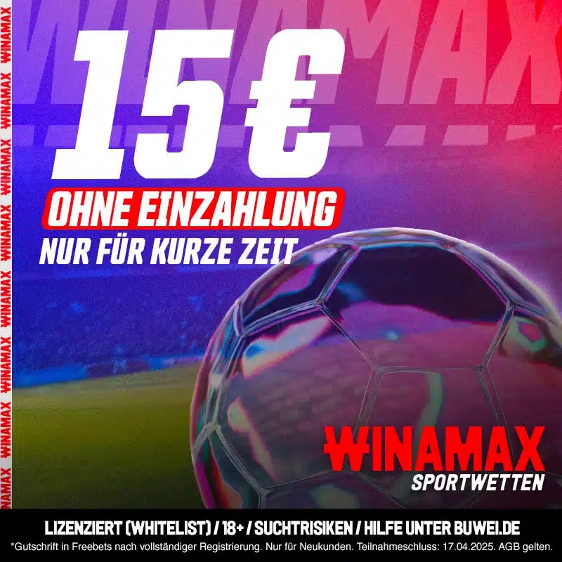 winamax 15€ gratiswette ohne einzahlung