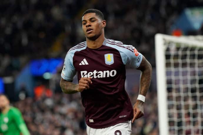 Aston Villa Fulham Tipp Bild zeigt Marcus Rashford © Sportimage Ltd / Alamy Stock Photo