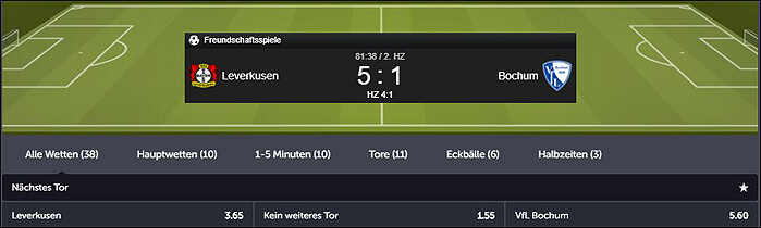 Comeon Livewetten Quoten 2018