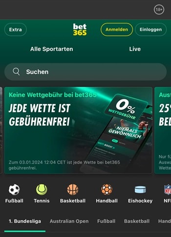 Bet365 anmelden