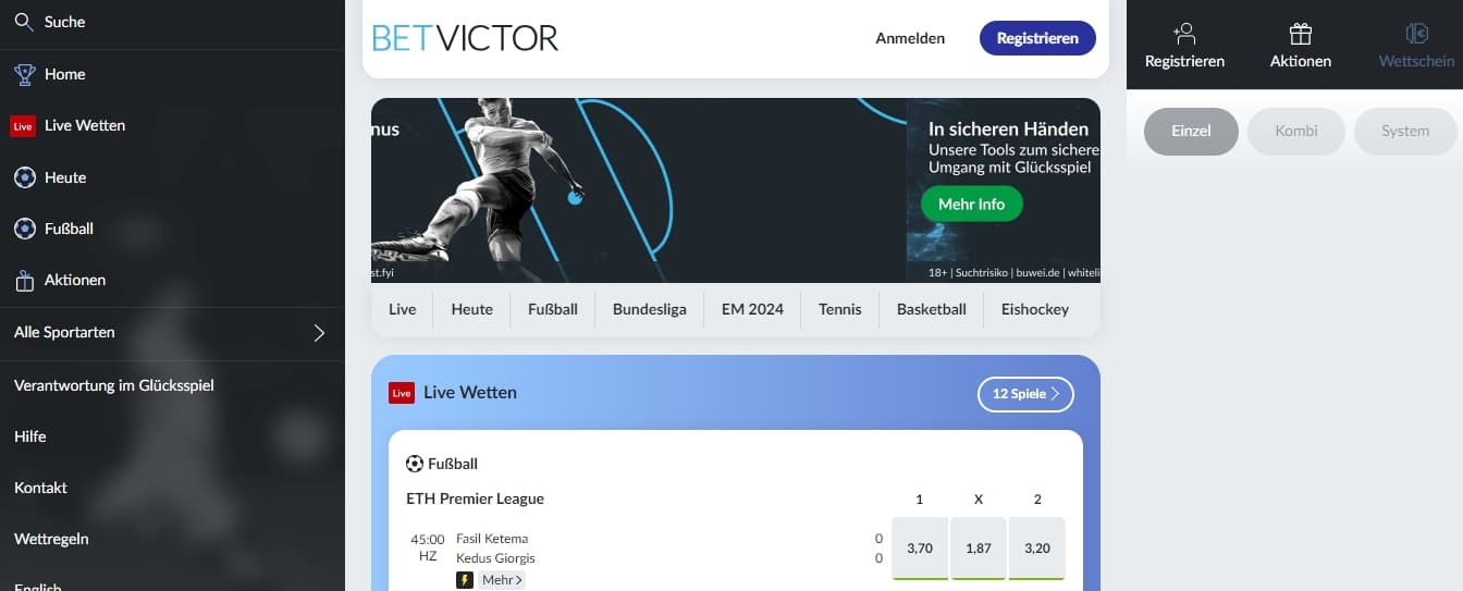 BetVictor Desktop