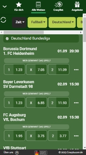 Crazybuzzer Bundesliga