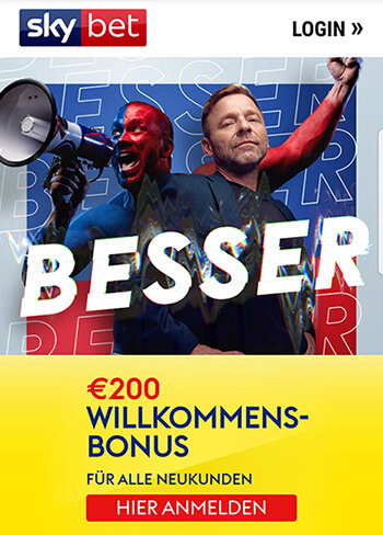 Grafik zur 200 Gratiswette von Skybet