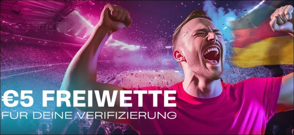 VBET: 5€ Freebet und 100% Bonus bis 100 Euro