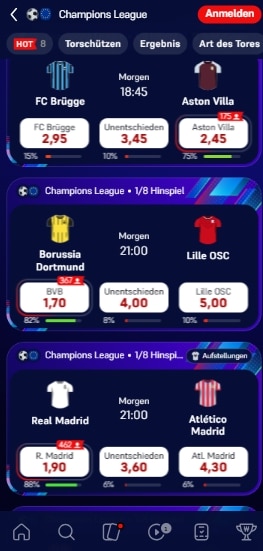 bei WINAMAX wetten