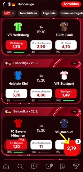 bei WINAMAX wetten